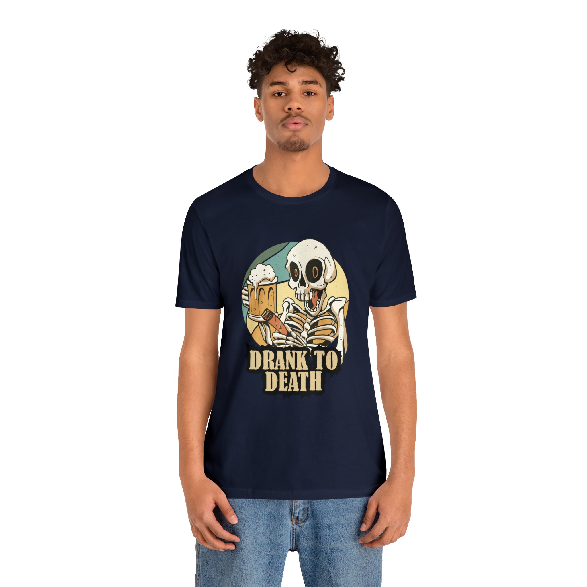 Skeleton Drank to Death Shirt | Drink Beer Unisex T-Shirt