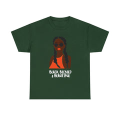 Black Blessed And Beautiful Shirt | Empowered & Beautiful Cotton T-shirt