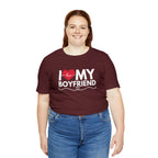 I Love My Boyfriend Shirt | Couple Love T-Shirt, Pair Girlfriend Boyfriend Matching Shirt