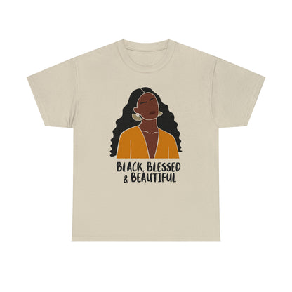 Black, Blessed & Beautiful Shirt | Empowered & Beautiful Cotton T-shirt