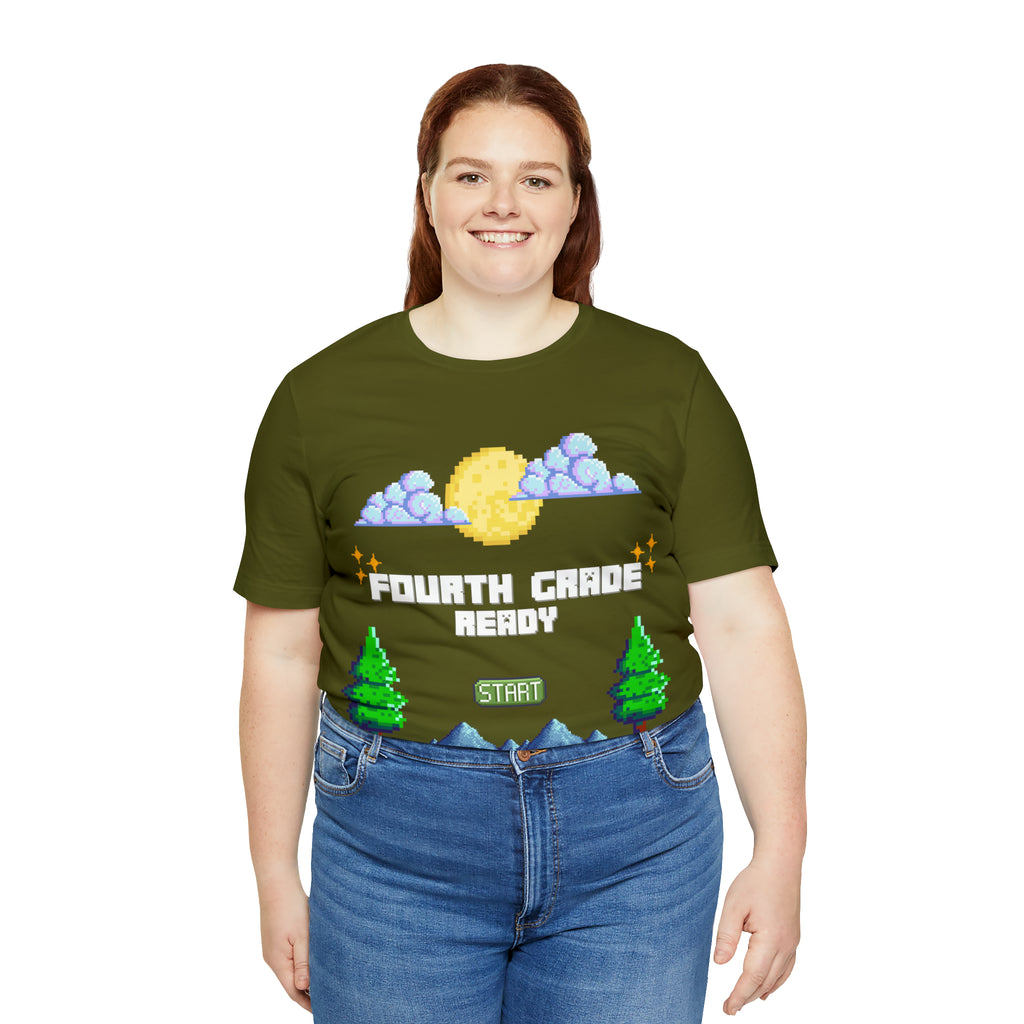 Fourth Grade Ready Pixel Shirt | Minecraft Unisex T-Shirt