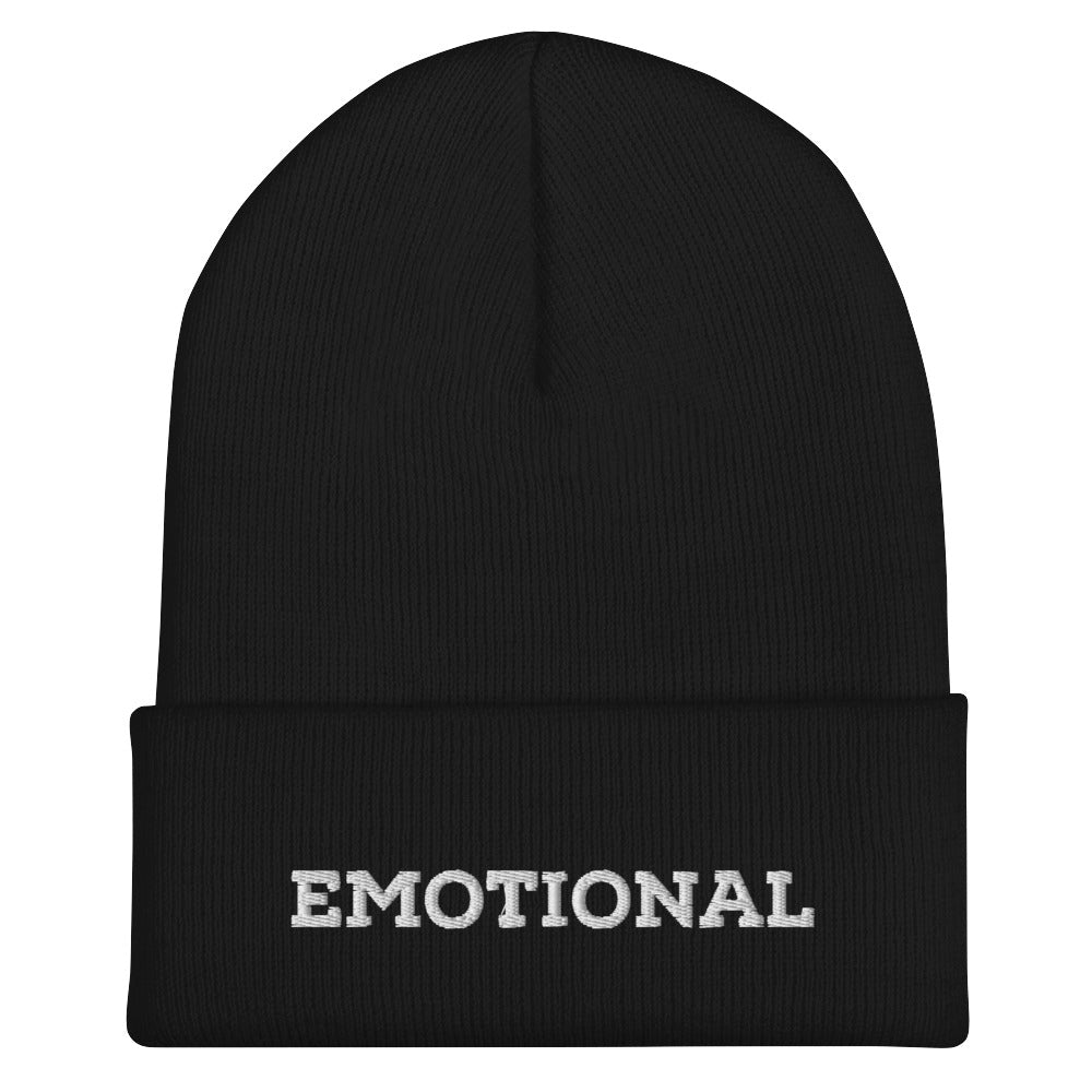 Emotional Cuffed Beanie Emo Funny Dark Goth Different Beanie