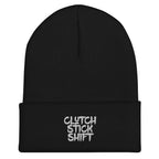 Clutch Stick Shift Cuffed Beanie - Car Lover, Manual Transmission, Stick Shift