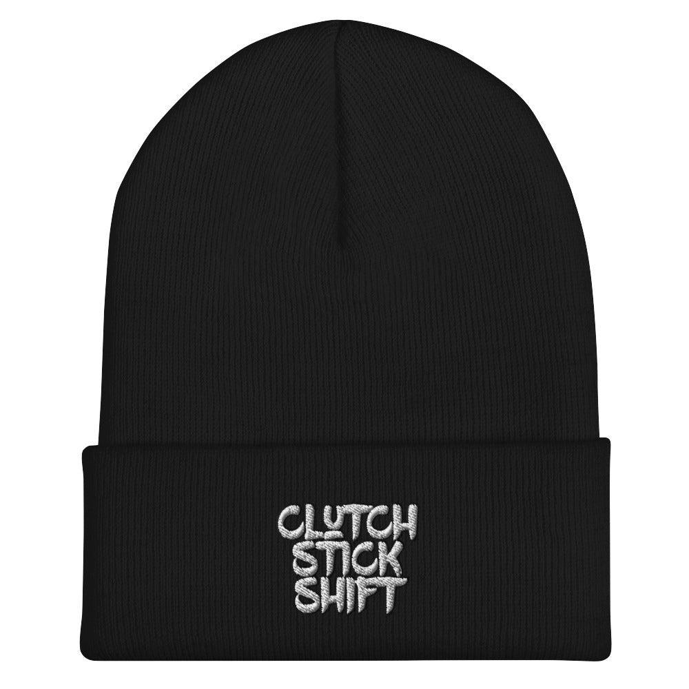 Clutch Stick Shift Cuffed Beanie - Car Lover, Manual Transmission, Stick Shift