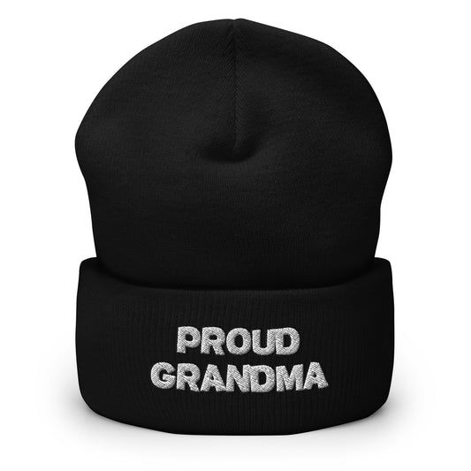 Proud Grandma Cuffed Beanie - Best Grandparent Beanie