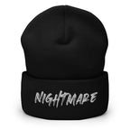 Nightmare Cuffed Beanie - Dream Creepy Nightmare Statement Beanie