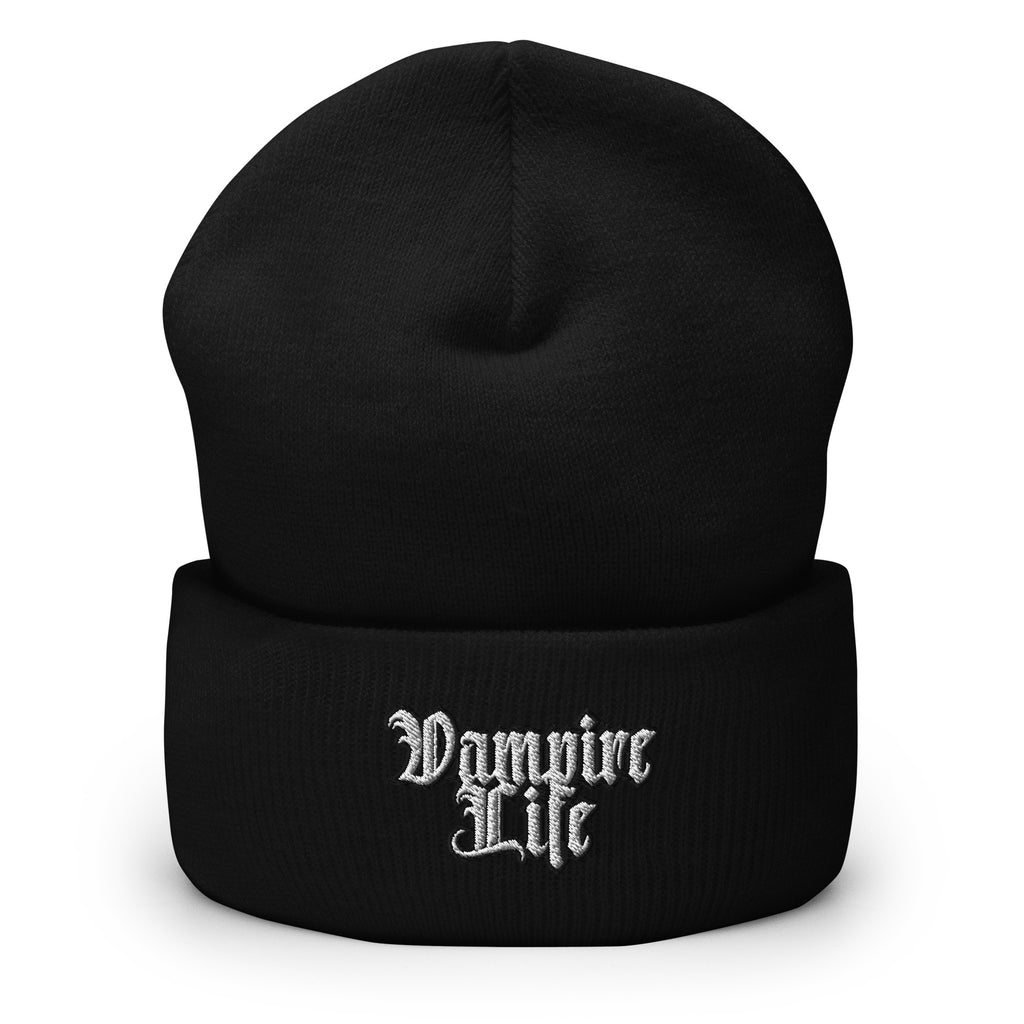 Vampire Life Cuffed Beanie - Vamplife, Dracula, Goth