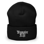 Vampire Life Cuffed Beanie - Vamplife, Dracula, Goth