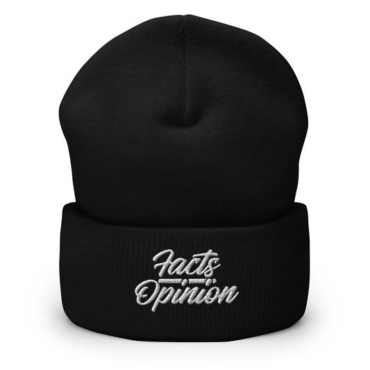 Facts Over Opinion Cuffed Beanie