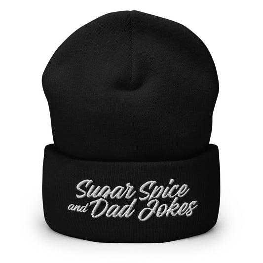 Sugar Spice and Dad Jokes Cuffed Beanie