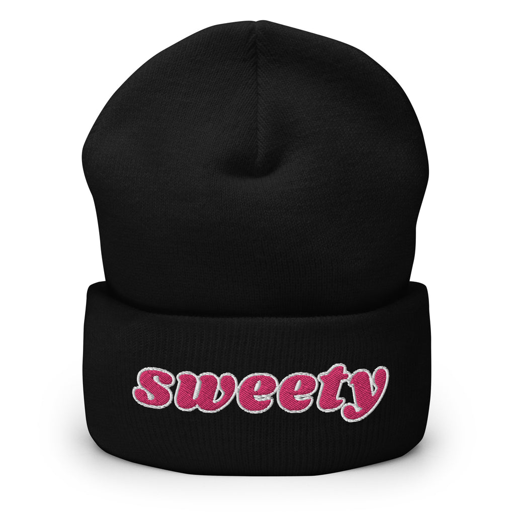 Sweety Cuffed Beanie - Sweetie Women's Statement Beanie