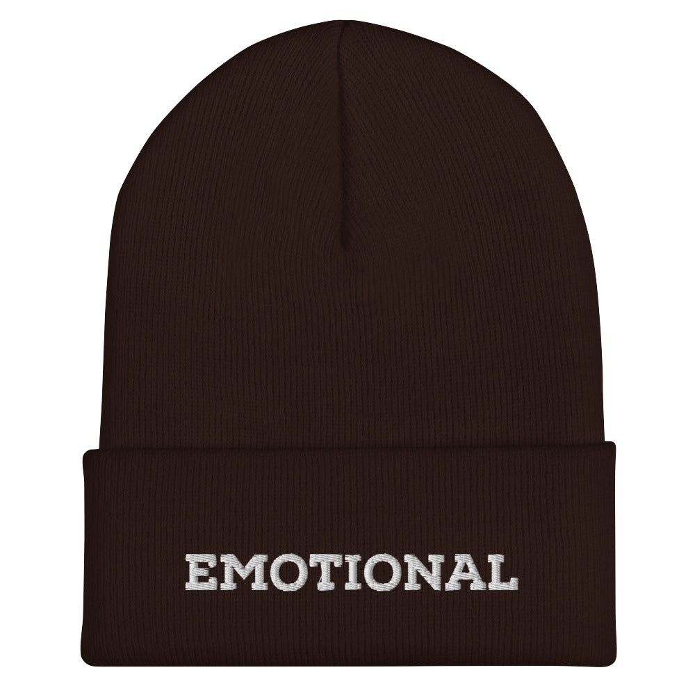 Emotional Cuffed Beanie Emo Funny Dark Goth Different Beanie