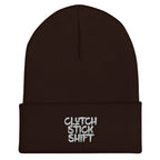 Clutch Stick Shift Cuffed Beanie - Car Lover, Manual Transmission, Stick Shift