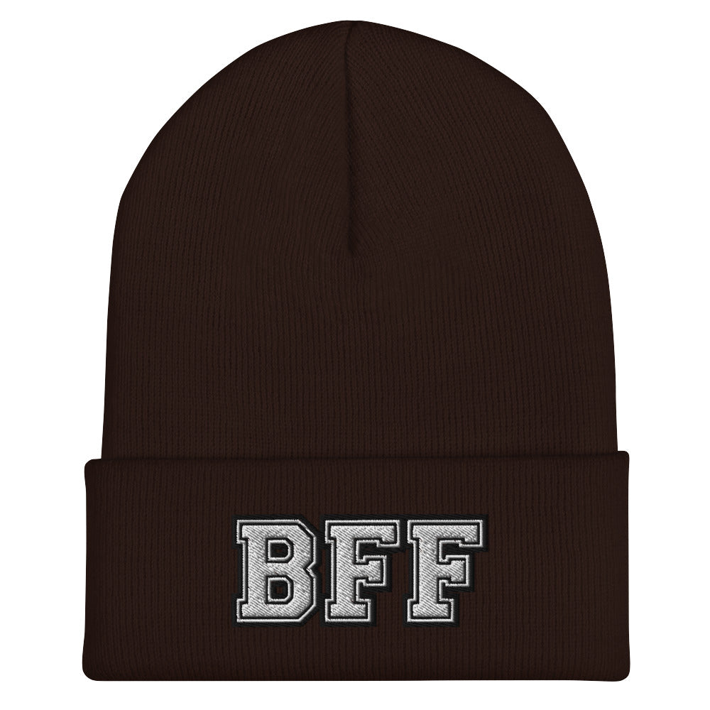 BFF Best Friend Cuffed Beanie - Best Friend Forever Pair Beanie