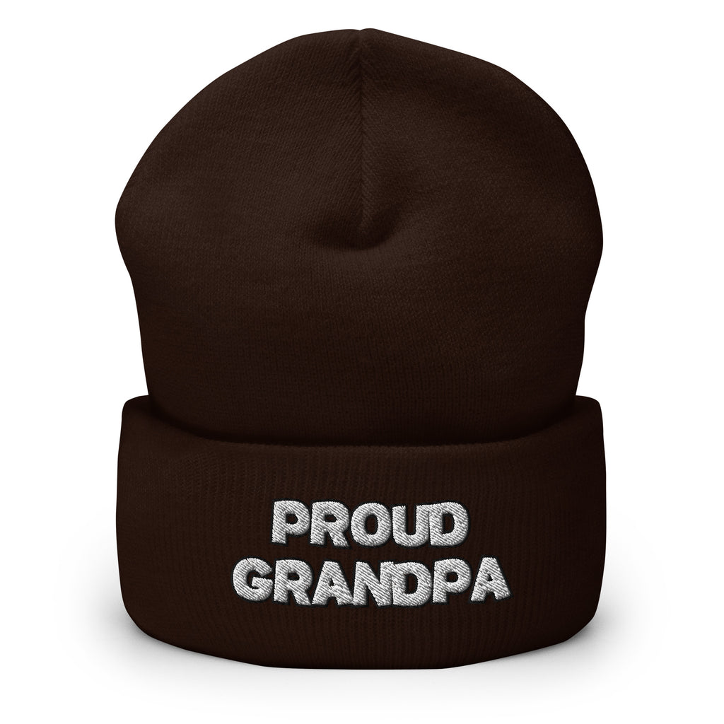 Proud Grandpa Cuffed Beanie - Best Grandparent Beanie
