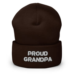 Proud Grandpa Cuffed Beanie - Best Grandparent Beanie