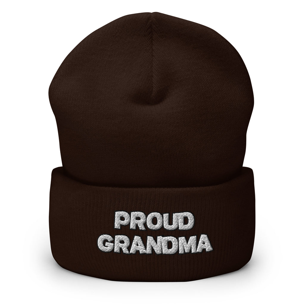 Proud Grandma Cuffed Beanie - Best Grandparent Beanie