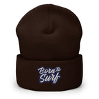 Born to Surf Cuffed Beanie - Surfing, Beach Surfer