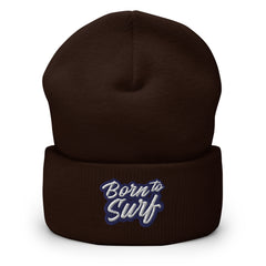 Born to Surf Cuffed Beanie - Surfing, Beach Surfer