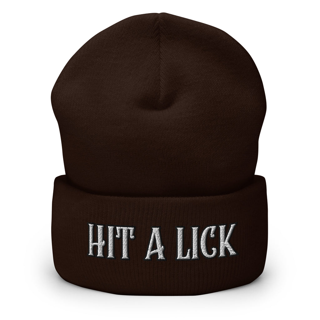 Hit a Lick Cuffed Beanie - Seize Opportunities