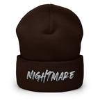 Nightmare Cuffed Beanie - Dream Creepy Nightmare Statement Beanie