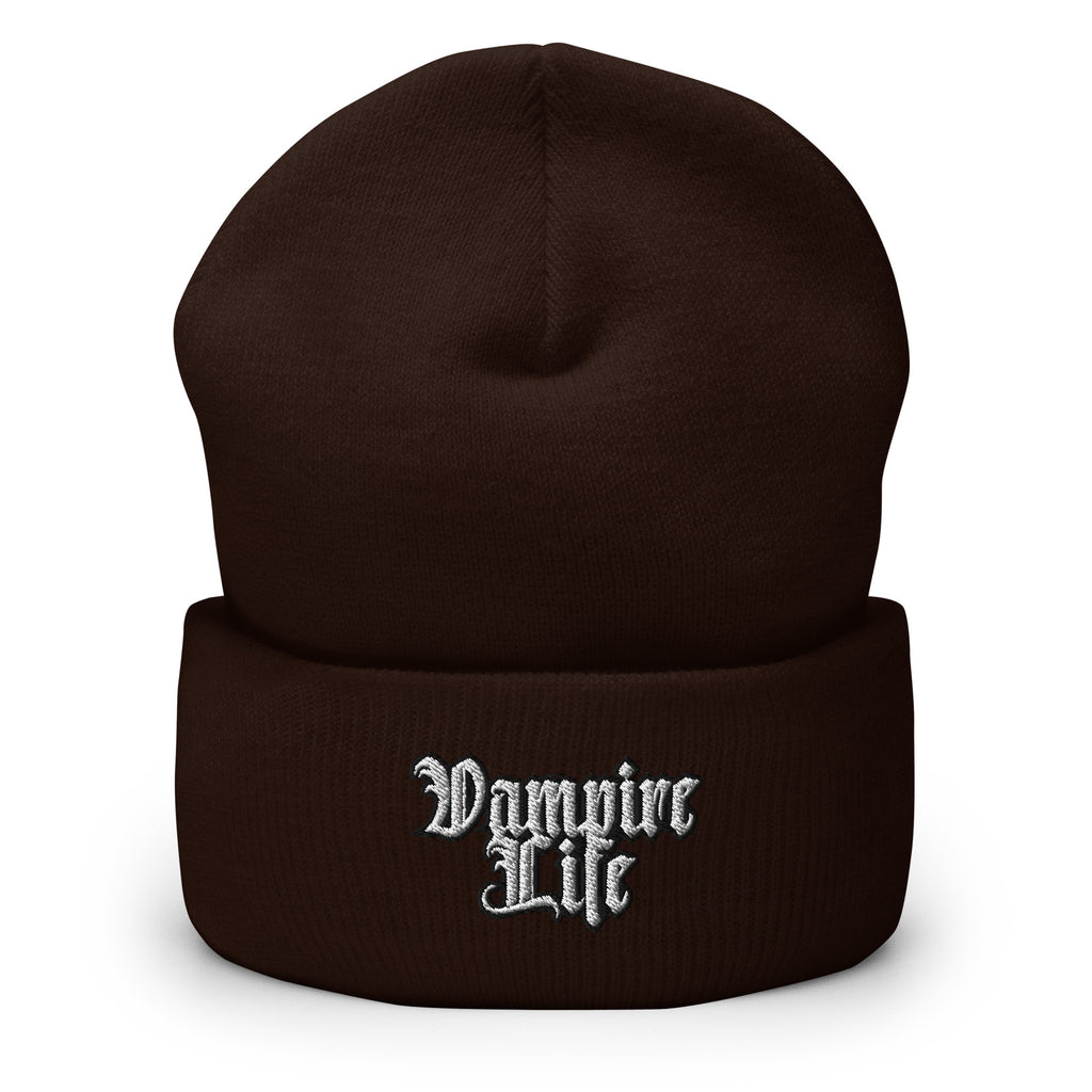 Vampire Life Cuffed Beanie - Vamplife, Dracula, Goth