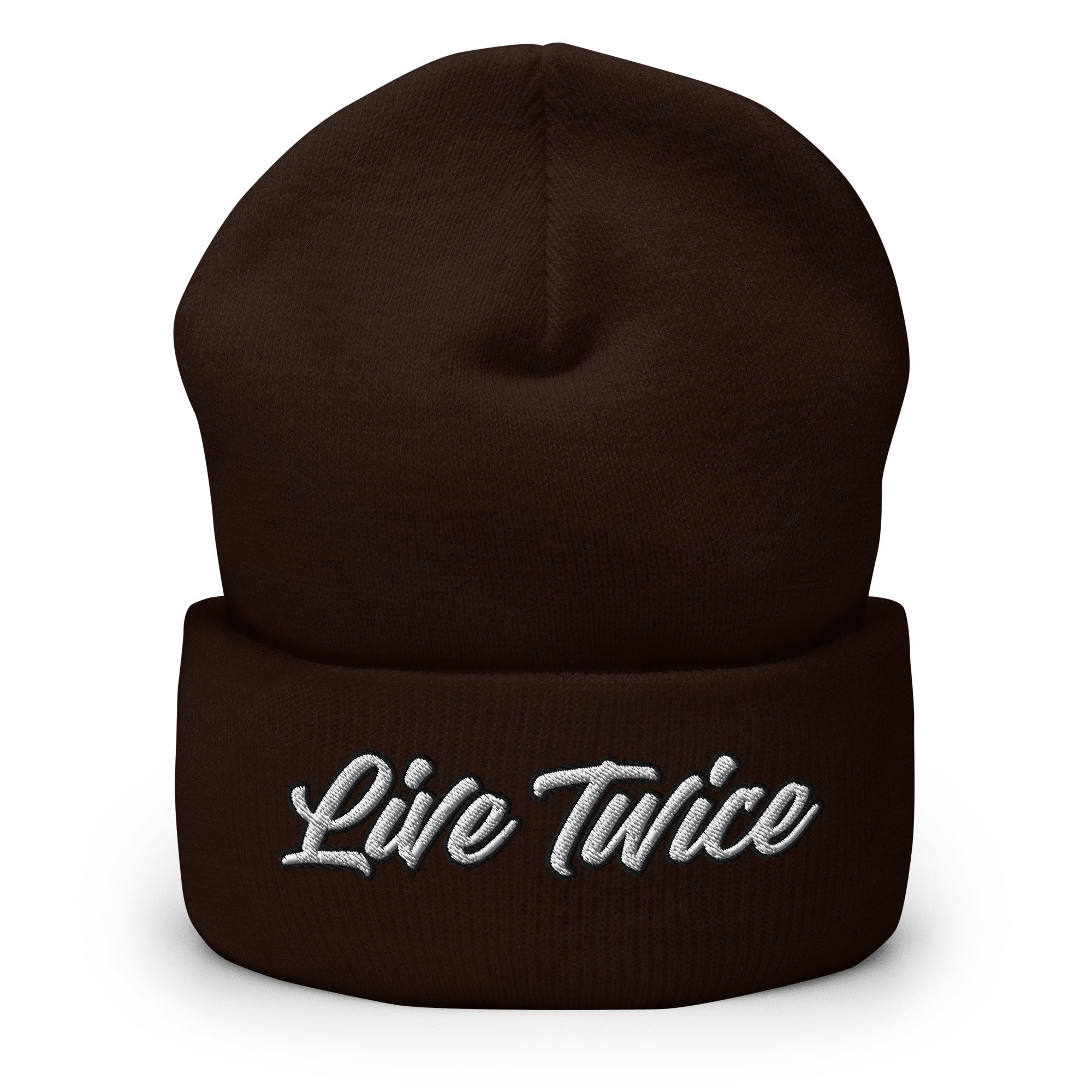 Live Twice Cuffed Beanie - Live Life to the Fullest