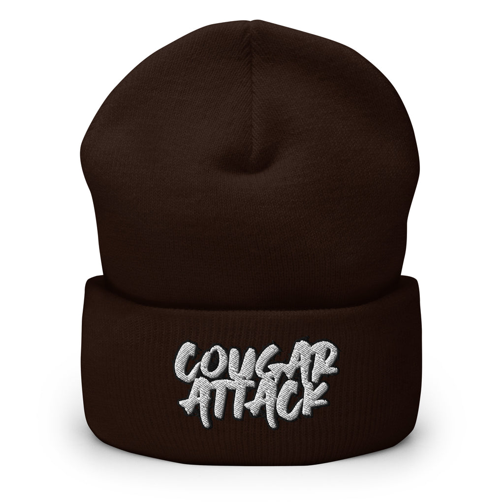 Cougar Attack Cuffed Beanie - MILF Mommy Cougar Beanie