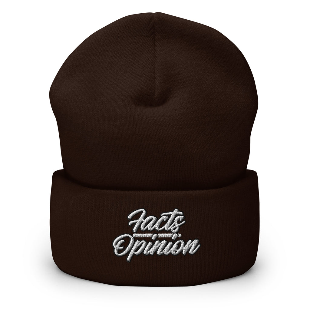 Facts Over Opinion Cuffed Beanie