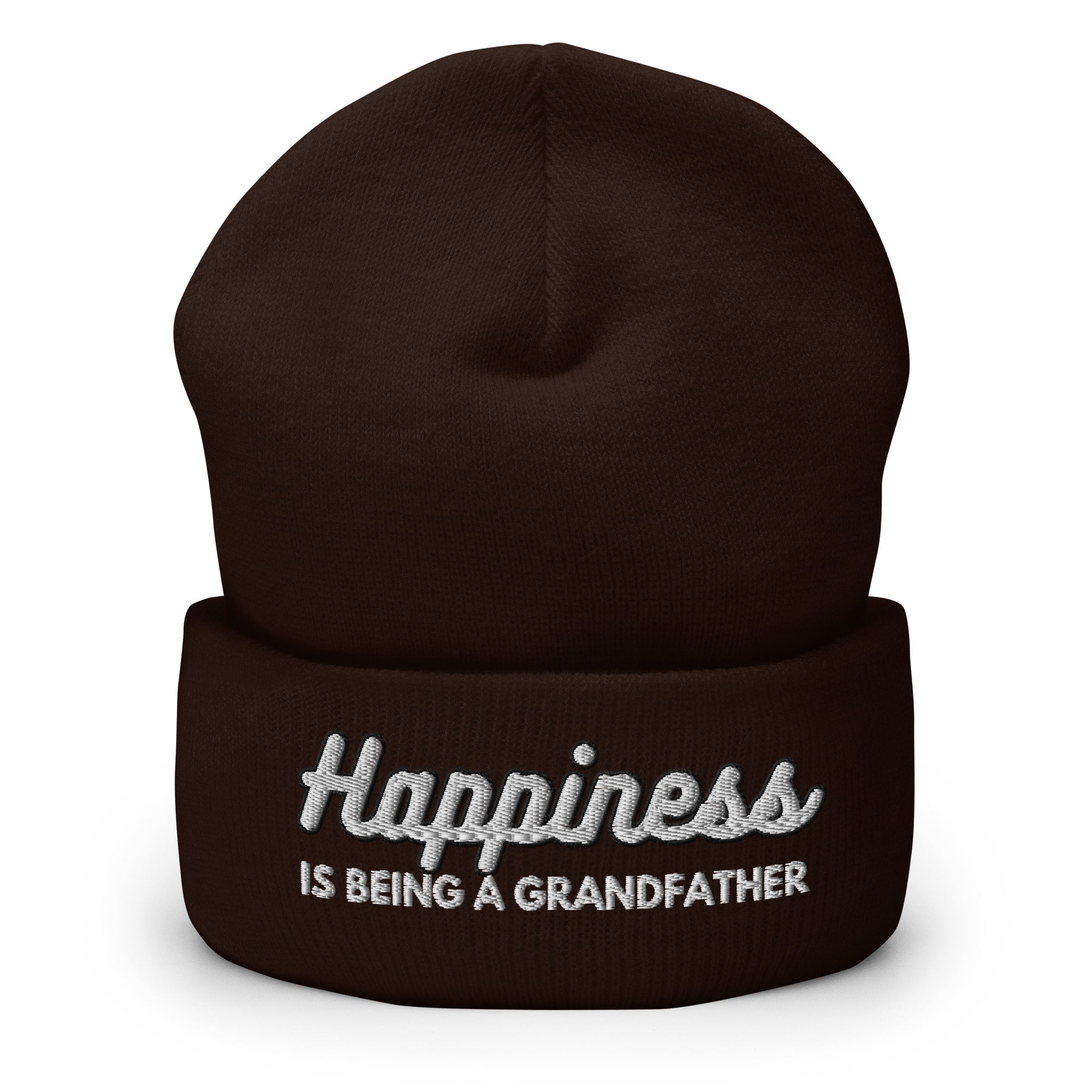 Happiness is Being a Grandfather Cuffed Beanie - Best Grandfather Beanie