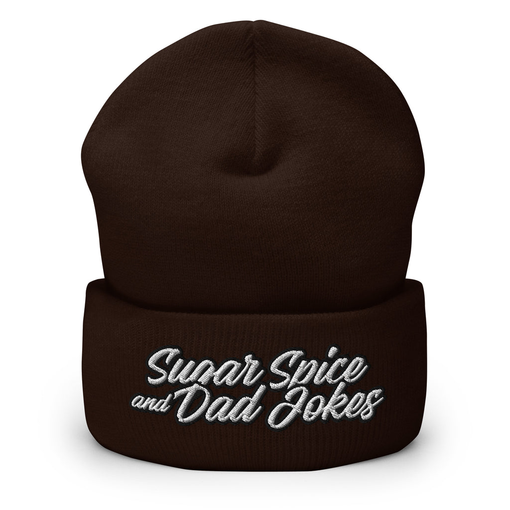 Sugar Spice and Dad Jokes Cuffed Beanie