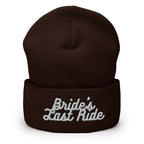 Bride's Last Ride Cuffed Beanie - Bridal Wedding Beanie