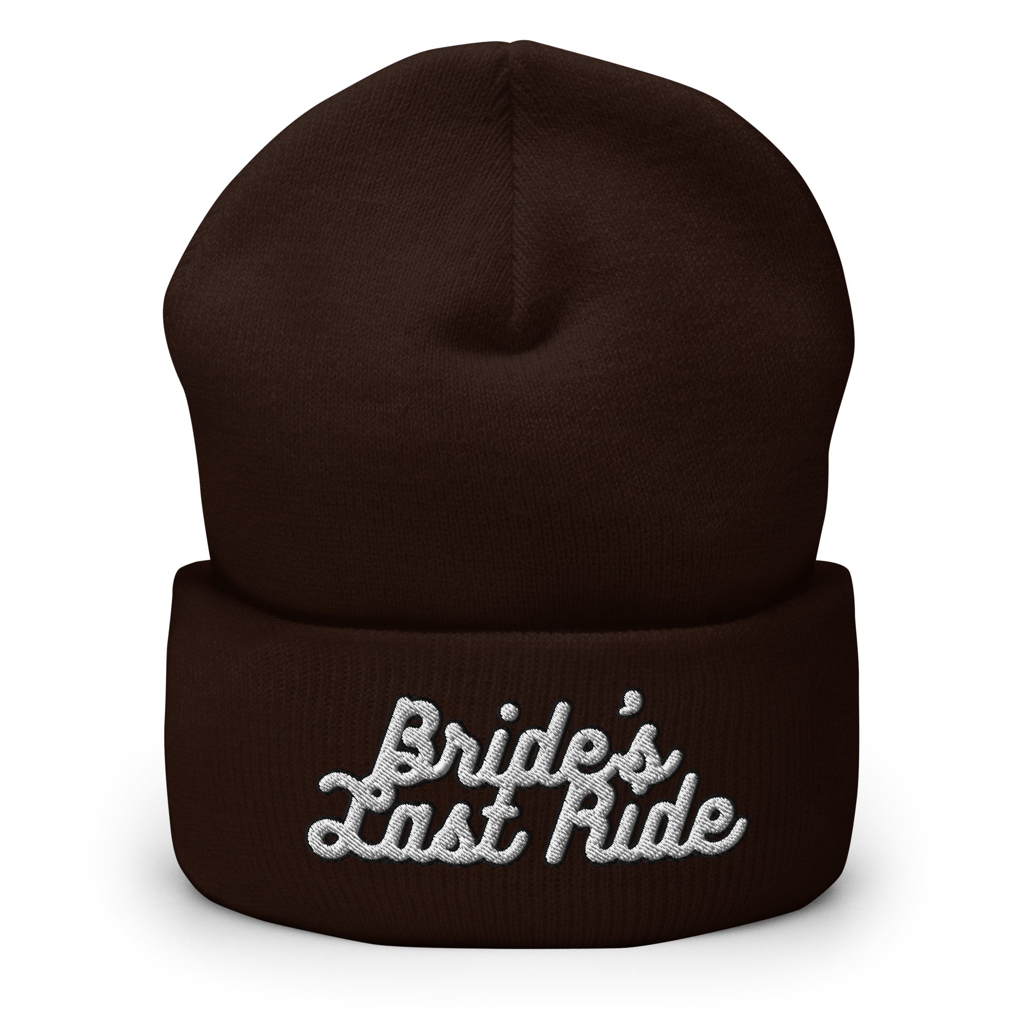 Bride's Last Ride Cuffed Beanie - Bridal Wedding Beanie