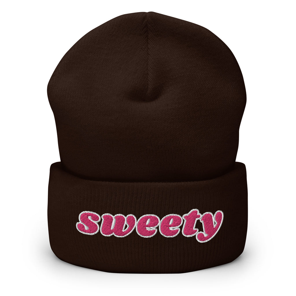 Sweety Cuffed Beanie - Sweetie Women's Statement Beanie