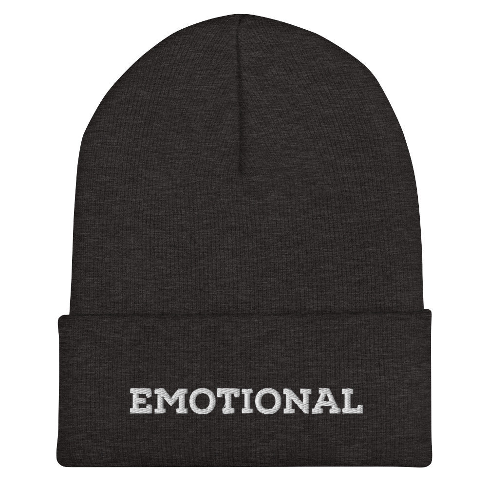 Emotional Cuffed Beanie Emo Funny Dark Goth Different Beanie
