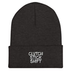 Clutch Stick Shift Cuffed Beanie - Car Lover, Manual Transmission, Stick Shift