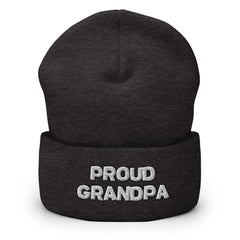 Proud Grandpa Cuffed Beanie - Best Grandparent Beanie
