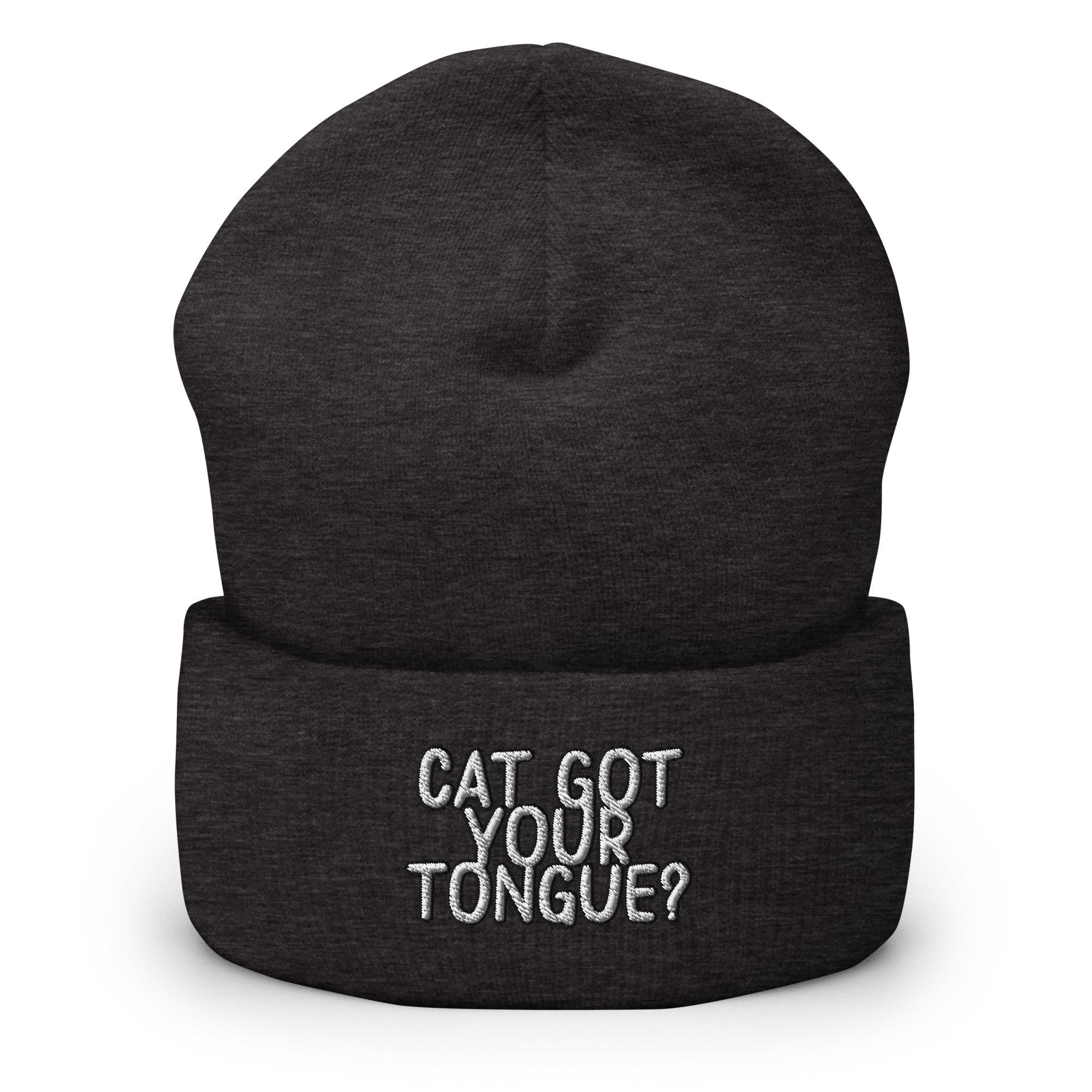 Cat Got Your Tongue? Cuffed Beanie - Speechless Idiom
