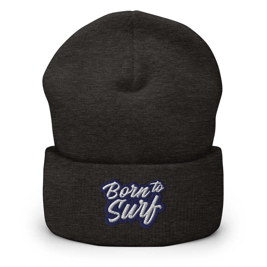 Born to Surf Cuffed Beanie - Surfing, Beach Surfer