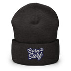 Born to Surf Cuffed Beanie - Surfing, Beach Surfer