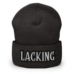 Lacking Statement Cuffed Beanie - Humorous Expression Beanie