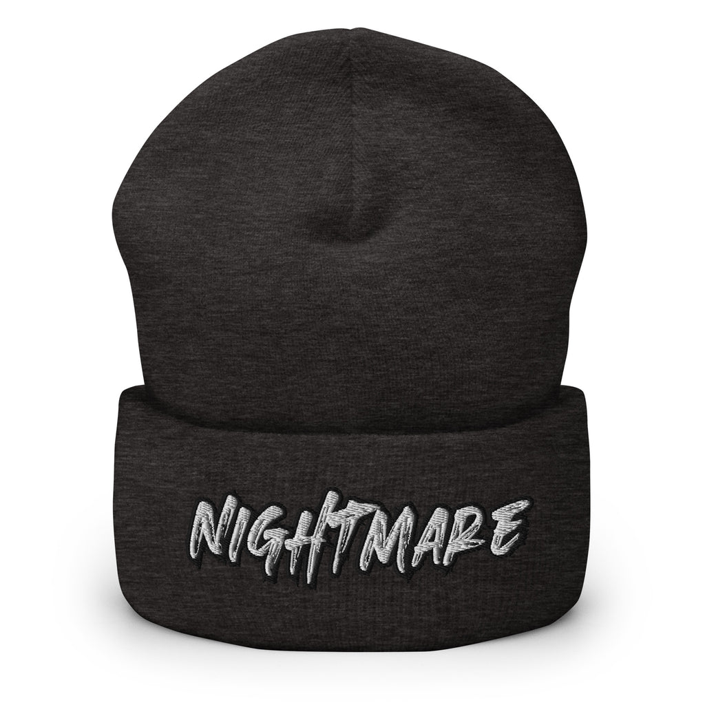 Nightmare Cuffed Beanie - Dream Creepy Nightmare Statement Beanie