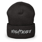 Nightmare Cuffed Beanie - Dream Creepy Nightmare Statement Beanie