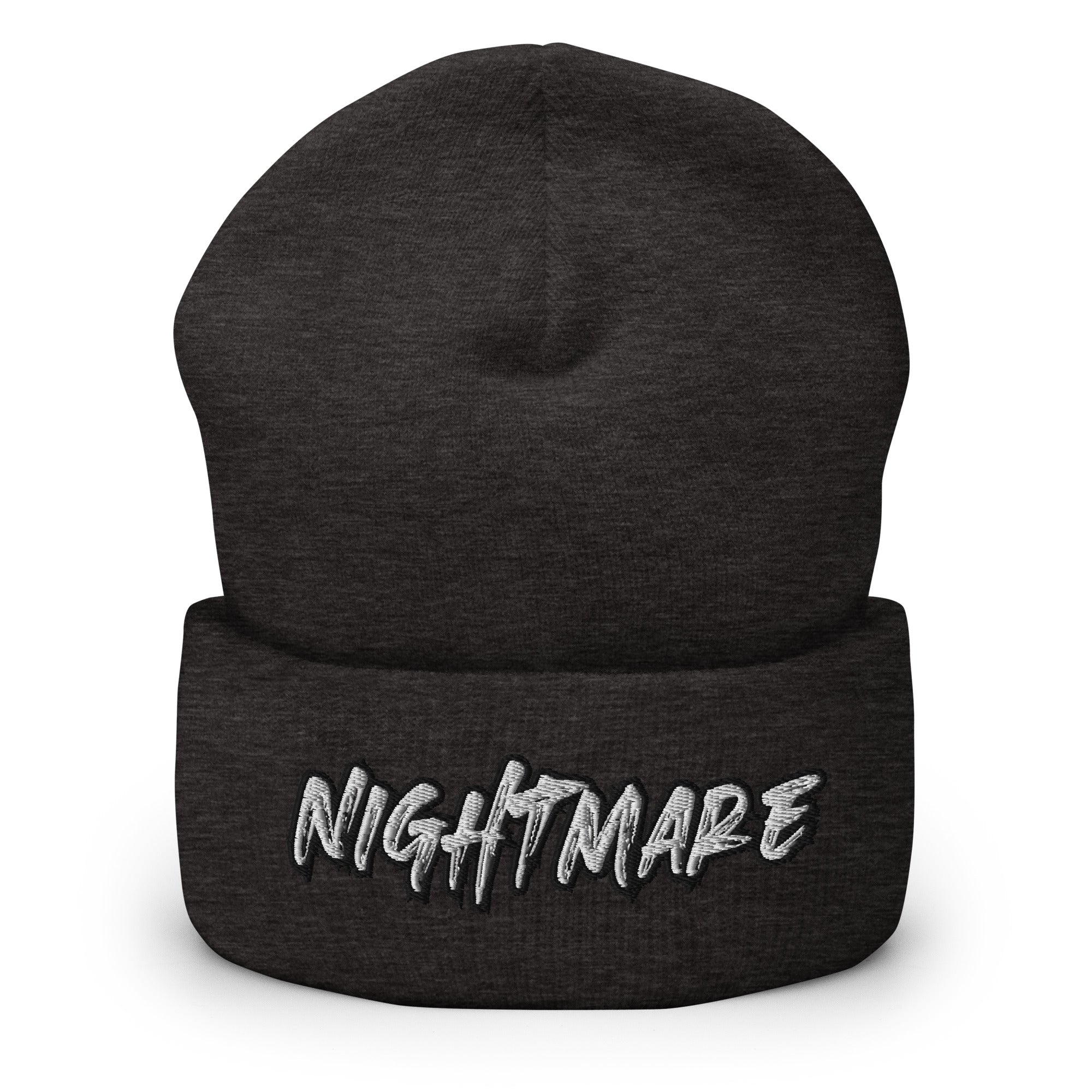 Nightmare Cuffed Beanie - Dream Creepy Nightmare Statement Beanie