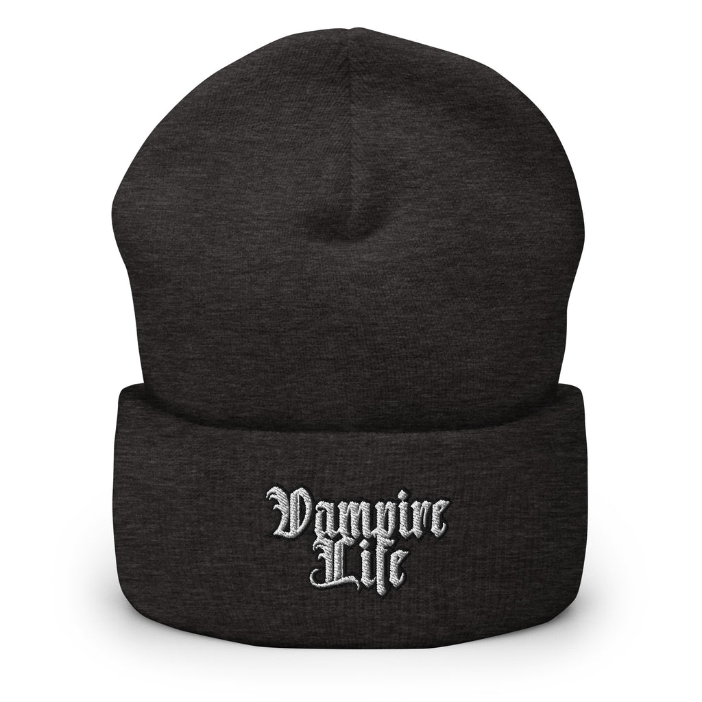 Vampire Life Cuffed Beanie - Vamplife, Dracula, Goth