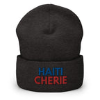 Haiti Cherie Cuffed Beanie - Dear Haiti Love Haiti Embroidered Beanie