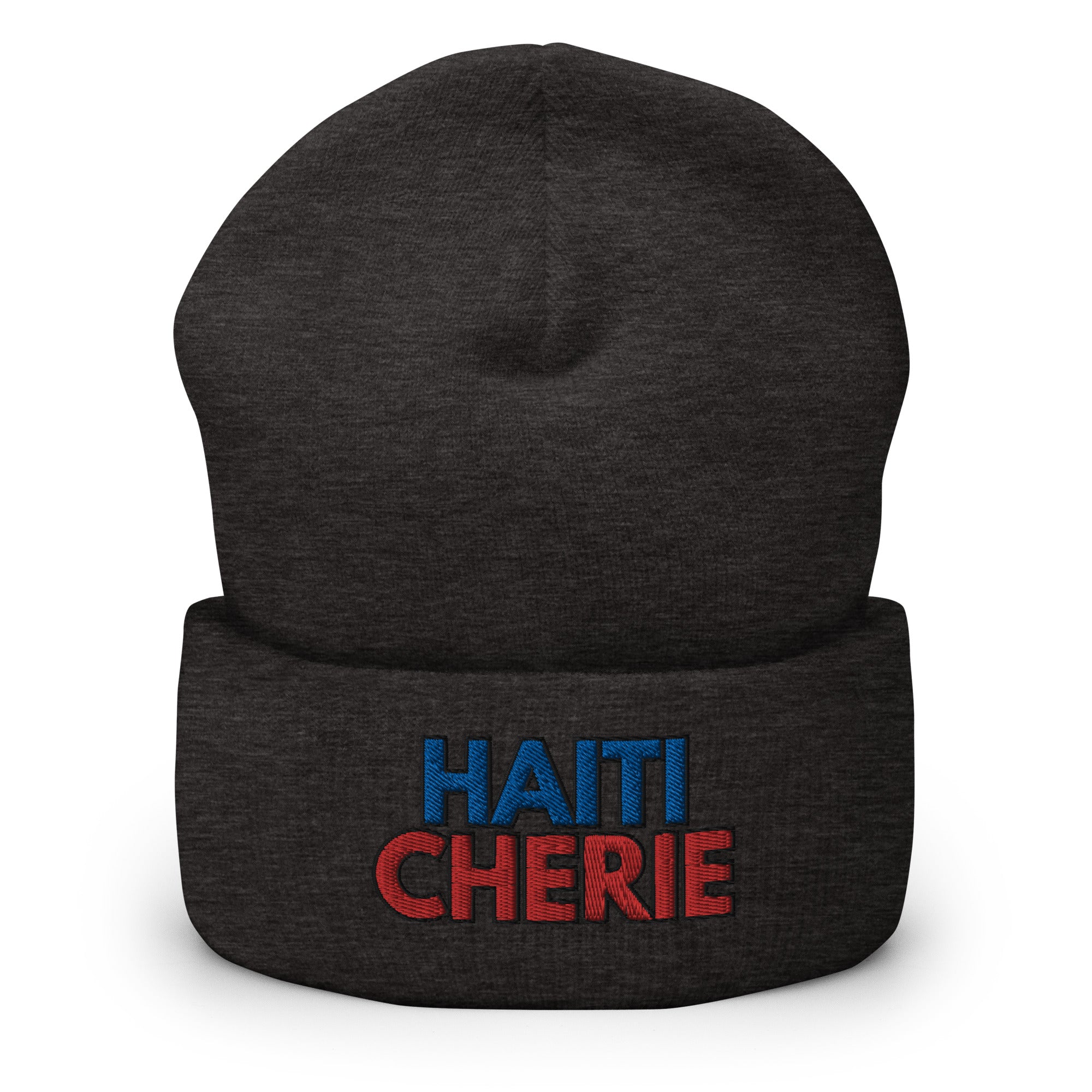Haiti Cherie Cuffed Beanie - Dear Haiti Love Haiti Embroidered Beanie