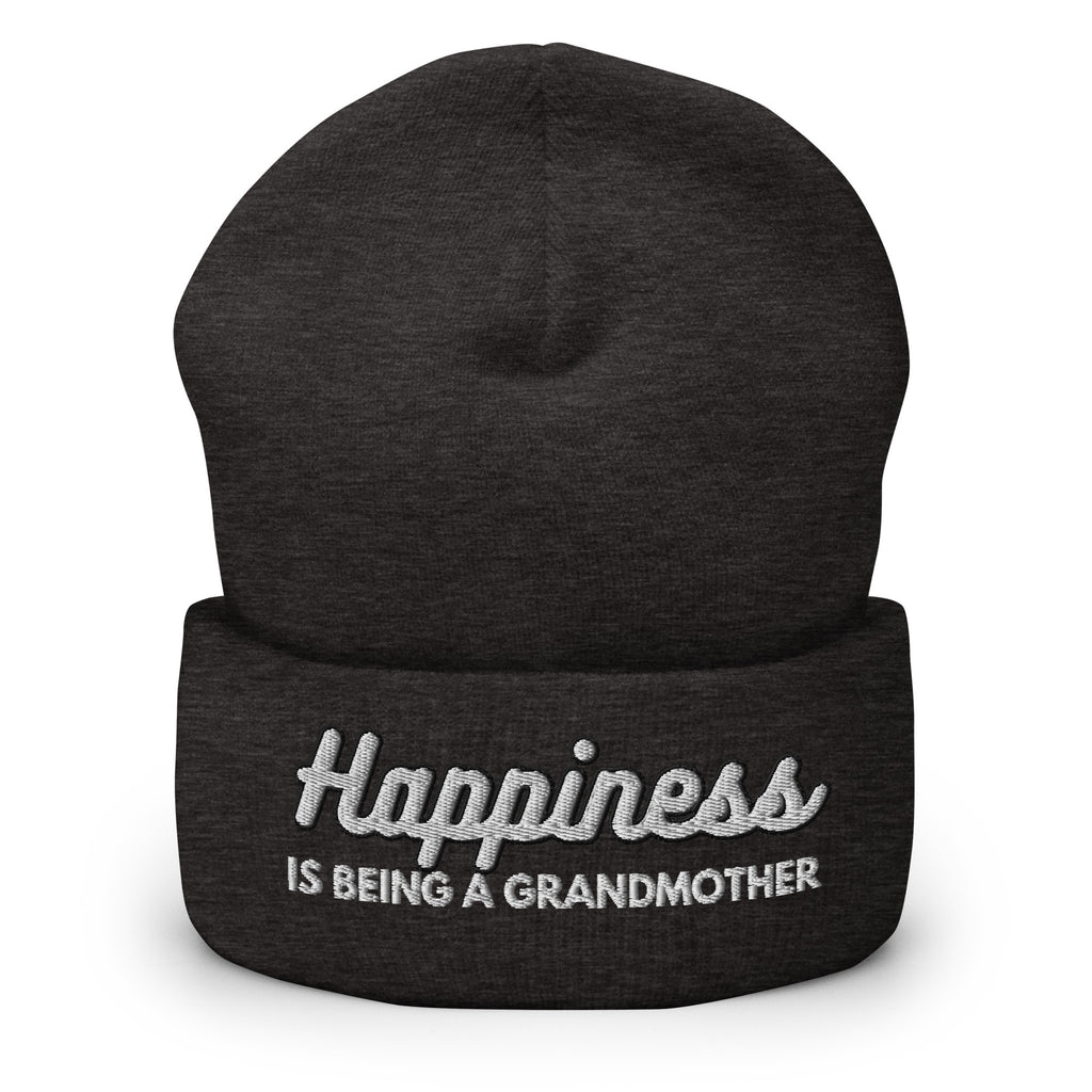 Happiness is Being a Grandmother Cuffed Beanie - Best Grandparent Beanie