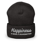 Happiness is Being a Grandmother Cuffed Beanie - Best Grandparent Beanie