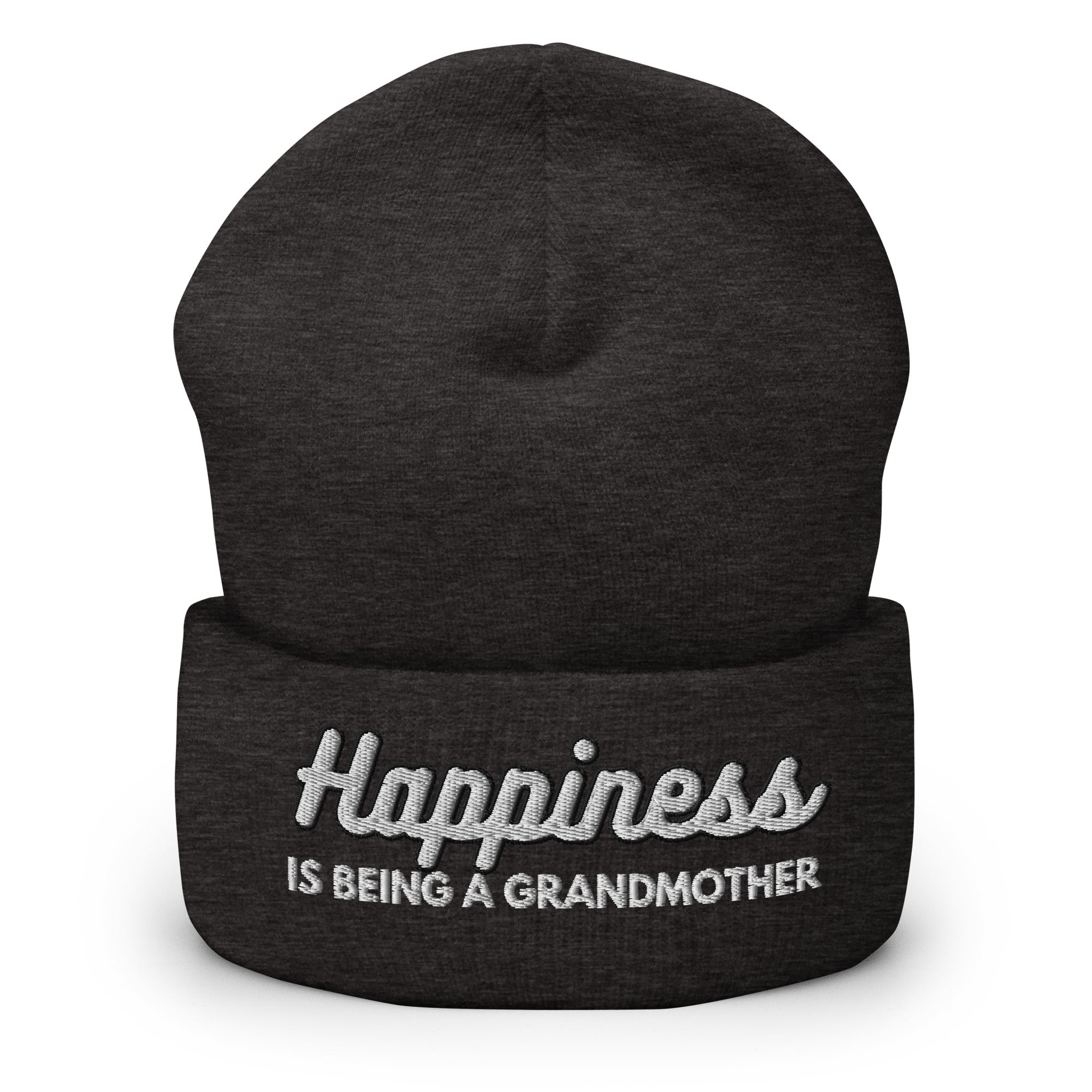 Happiness is Being a Grandmother Cuffed Beanie - Best Grandparent Beanie